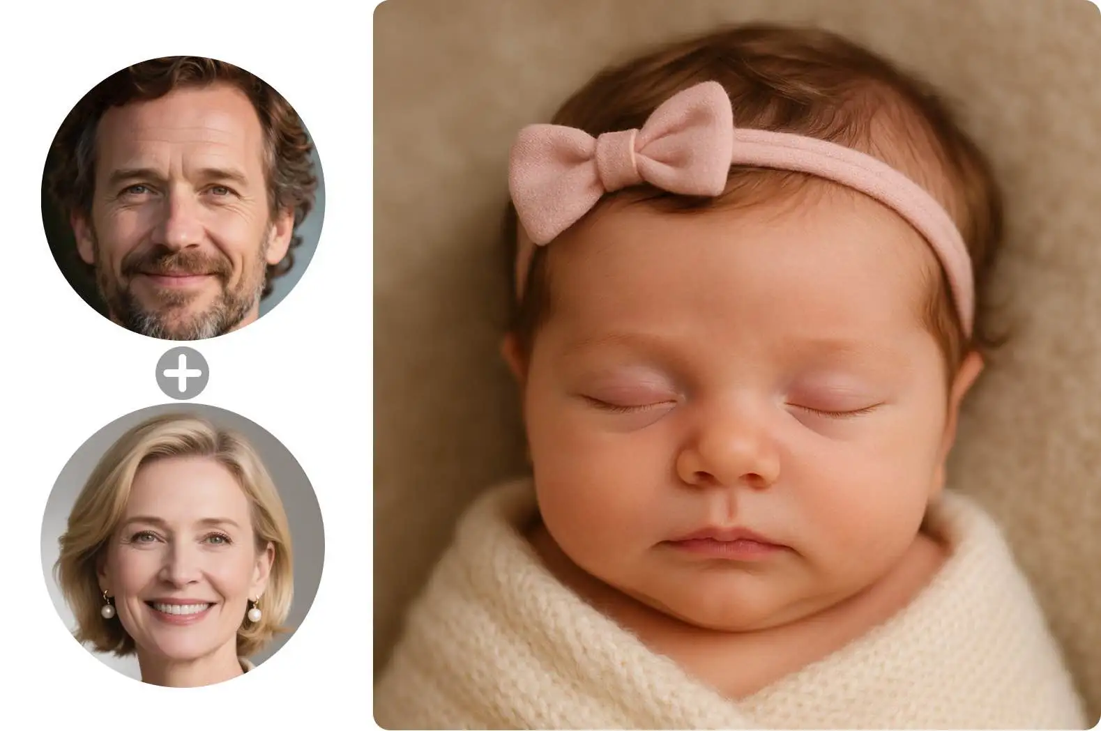 AI baby generator - mother, father, baby